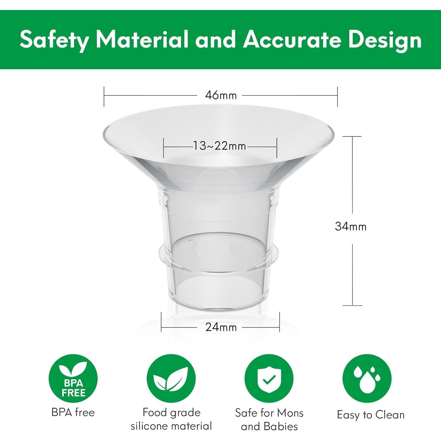 Insertos de brida LOZAEVE 13-21mm para extractores de leche