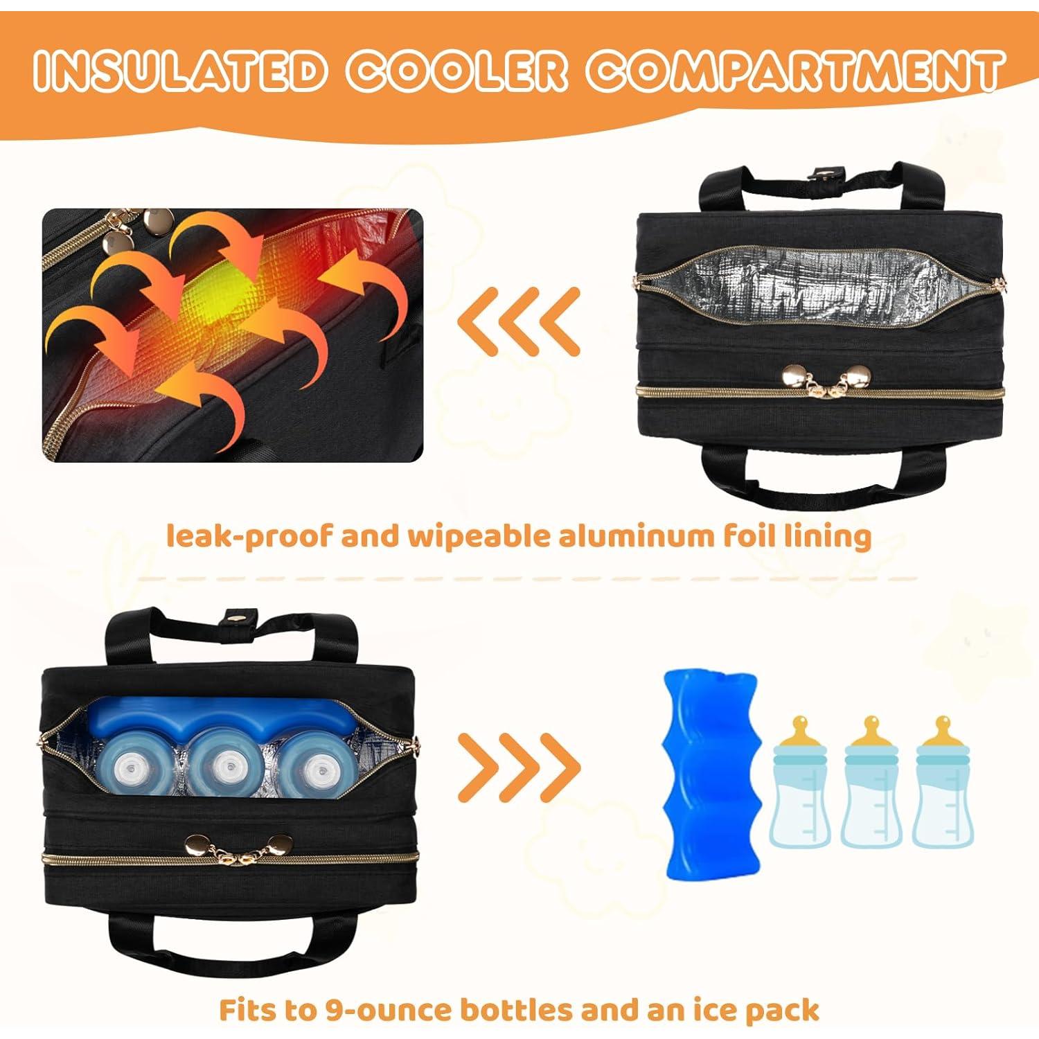 Bolsa Enfriadora de Leche Materna Momcozy - Aislada, Negra