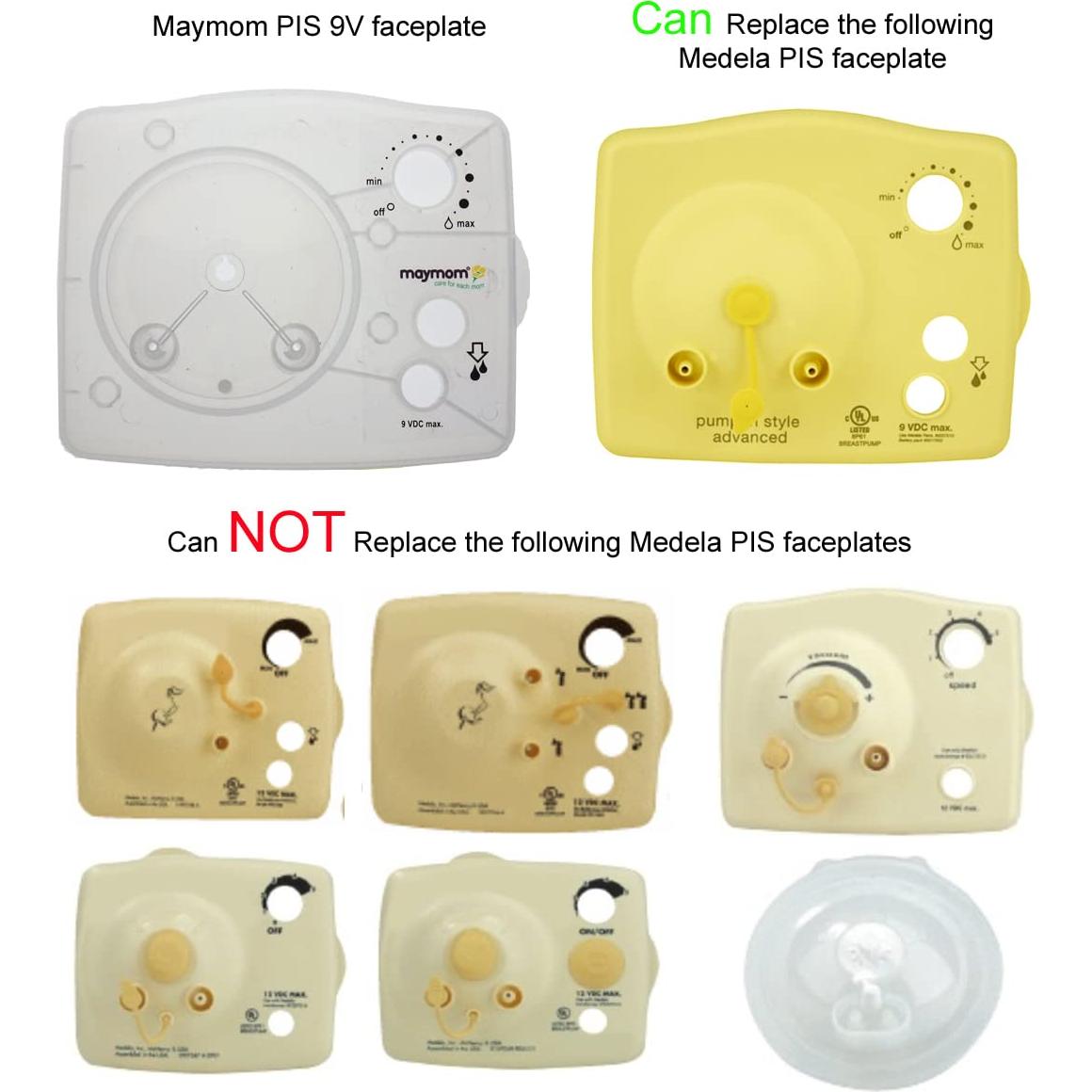 Placa Frontal Maymom 9V Transparente para Extractor Medela
