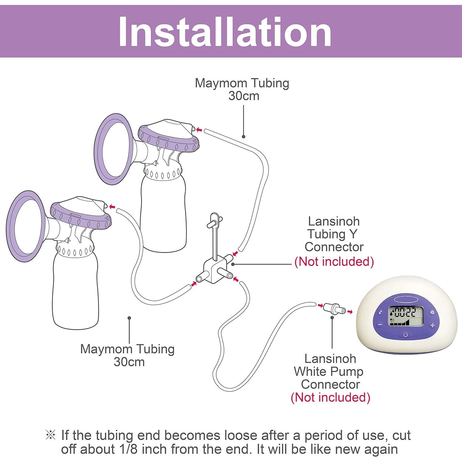 Tubo Maymom Compatible con Extractor de Leche Lansinoh 1 Unidad