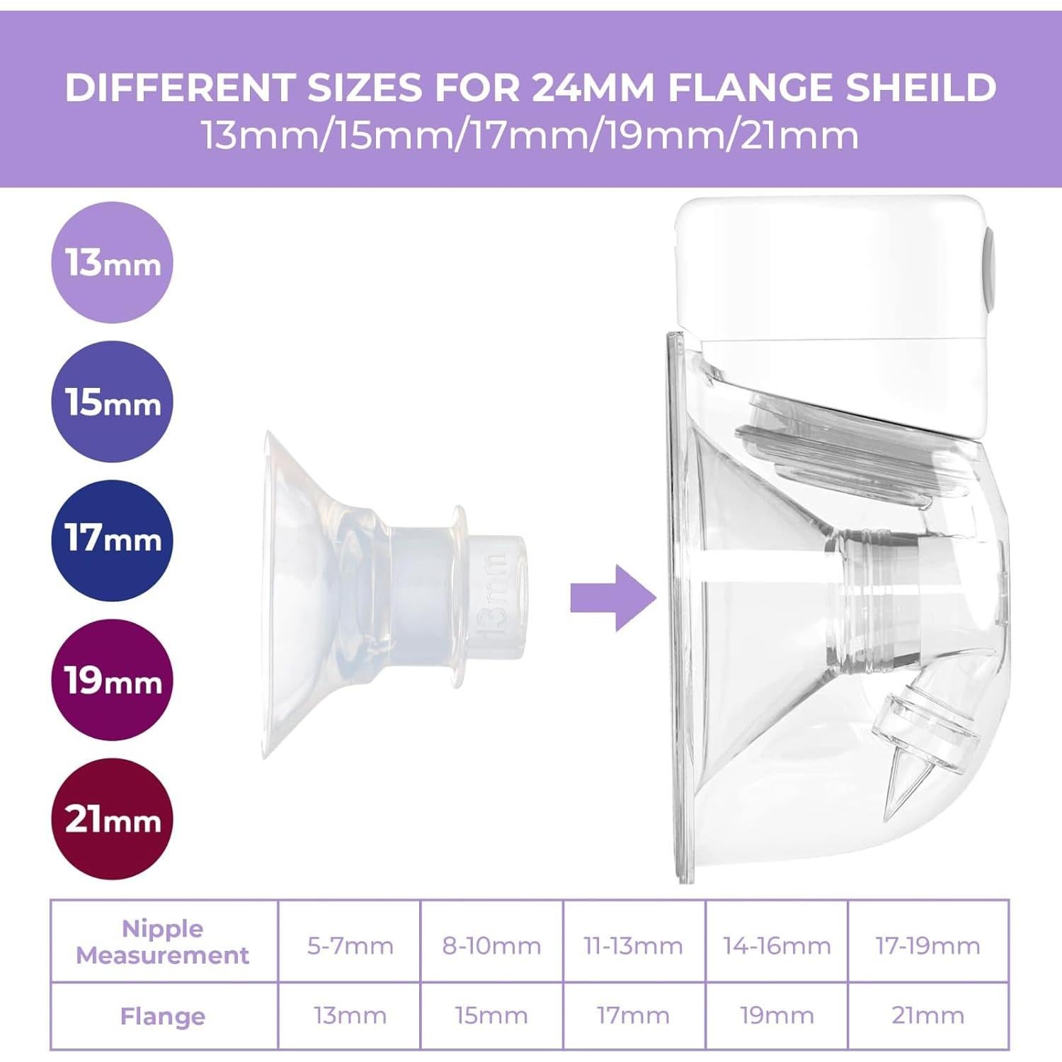 Insertos de Brida Silicona 13-21mm para Extractores de Leche