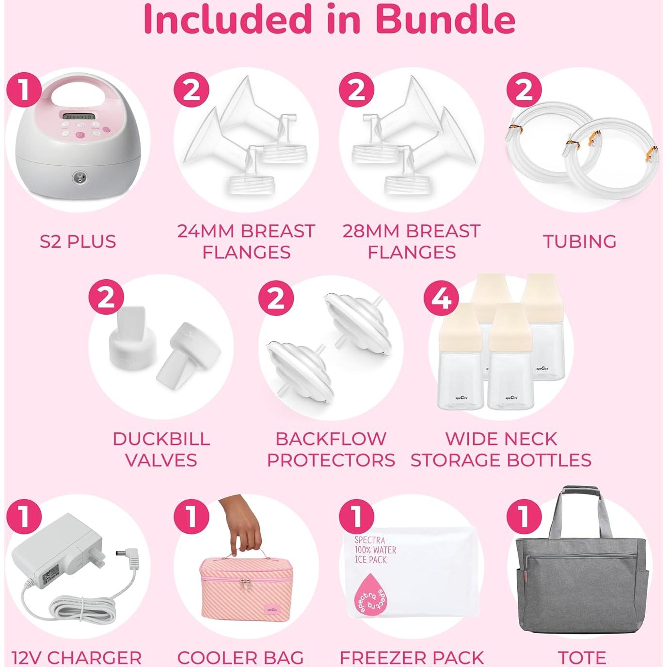 Bomba de Pecho Eléctrica Spectra S2 Plus con Accesorios