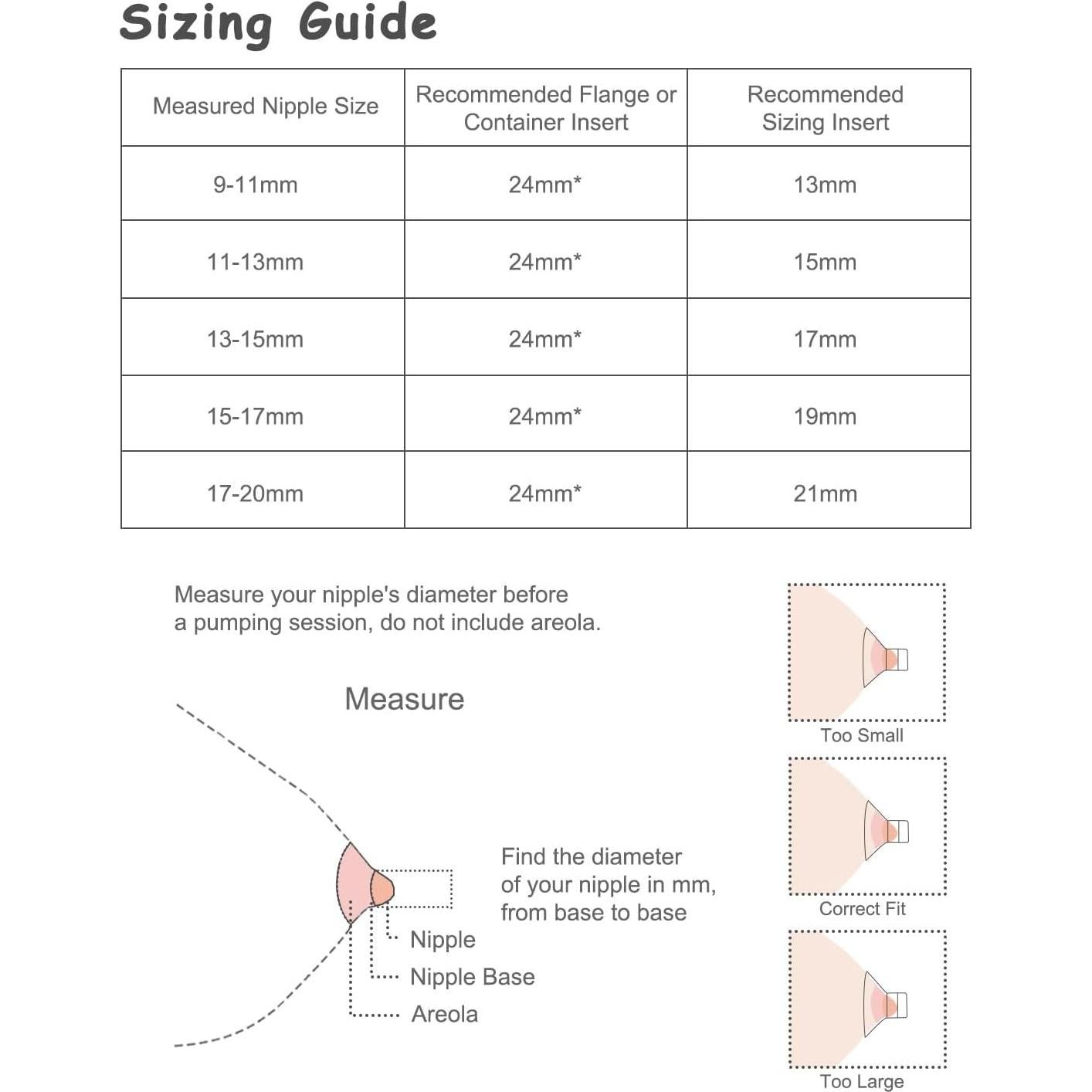 Piezas de Repuesto Extractor de Leche Gowing S32 24mm 13mm