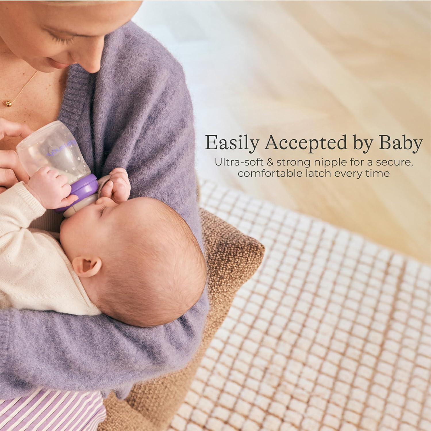 Botellas Anti-Cólicos Lansinoh 148ml Paquete de 3 con Tetinas