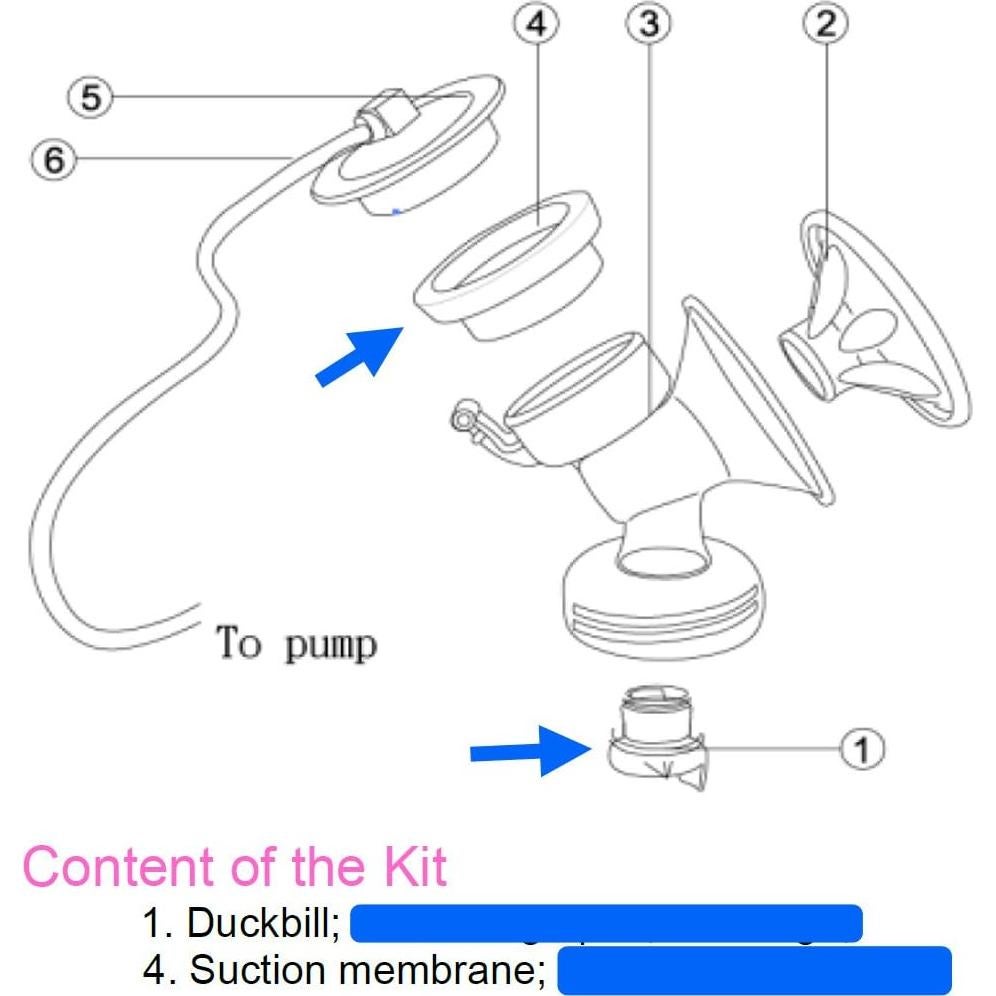 Repuestos Extractor Leche Avent Comfort Maymom - Diafragma y Válvula