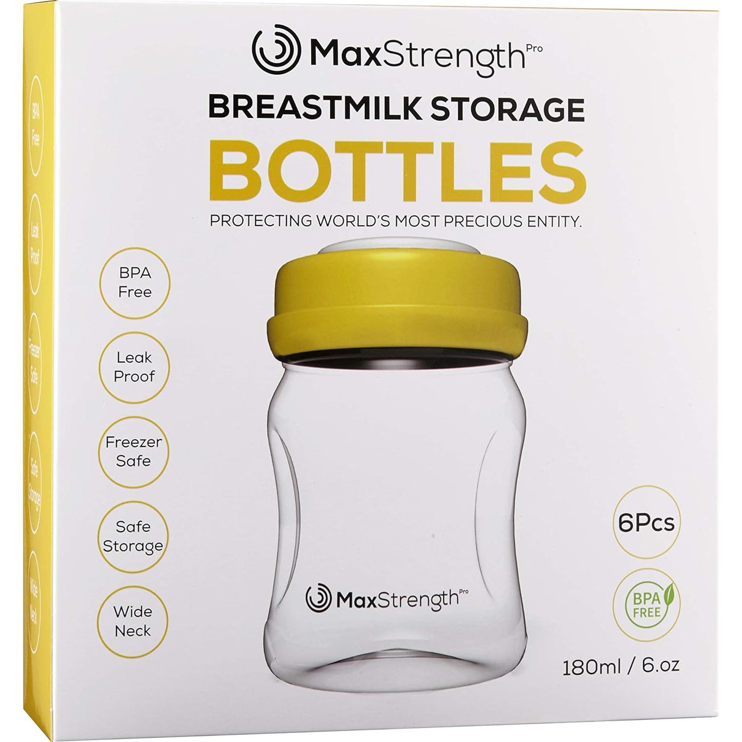 Juego de 6 Botellas de Leche Materna Max Strength Pro 180 ml
