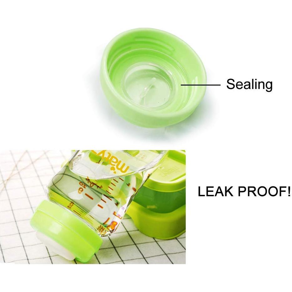 Botellas de Almacenamiento de Leche Materna Matyz, 6 Unidades, 177 ml, Vidrio Borosilicatado, Boca Ancha, A Prueba de Fugas