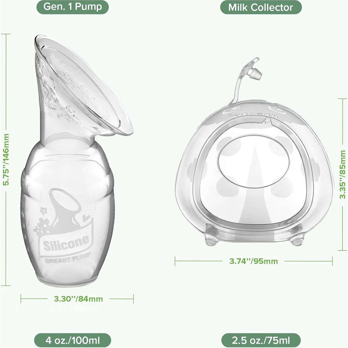 Bomba Manual de Lactancia Haakaa 100ml y Colector Ladybug 75ml