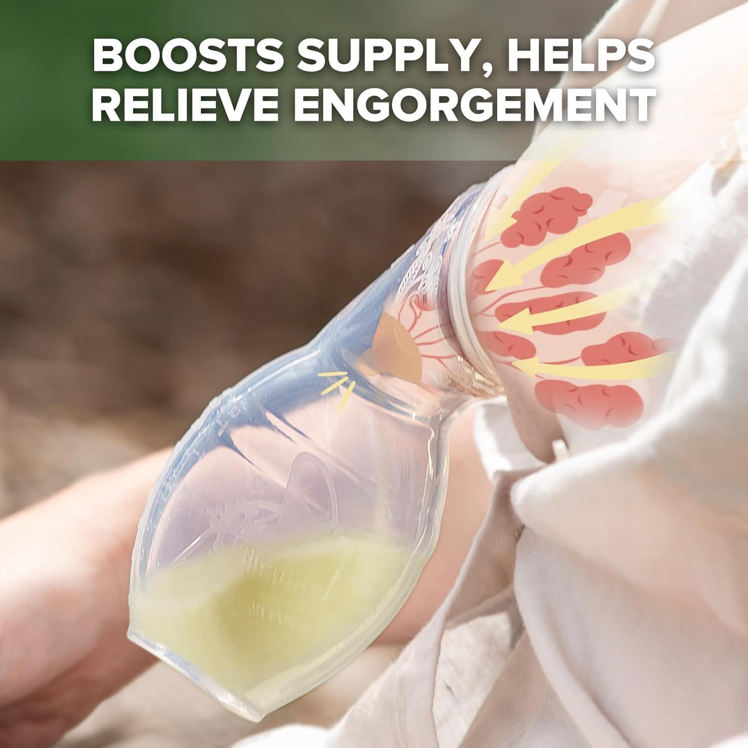 Bomba Manual de Pecho Haakaa 100ml Rosa con Tapa de Silicona