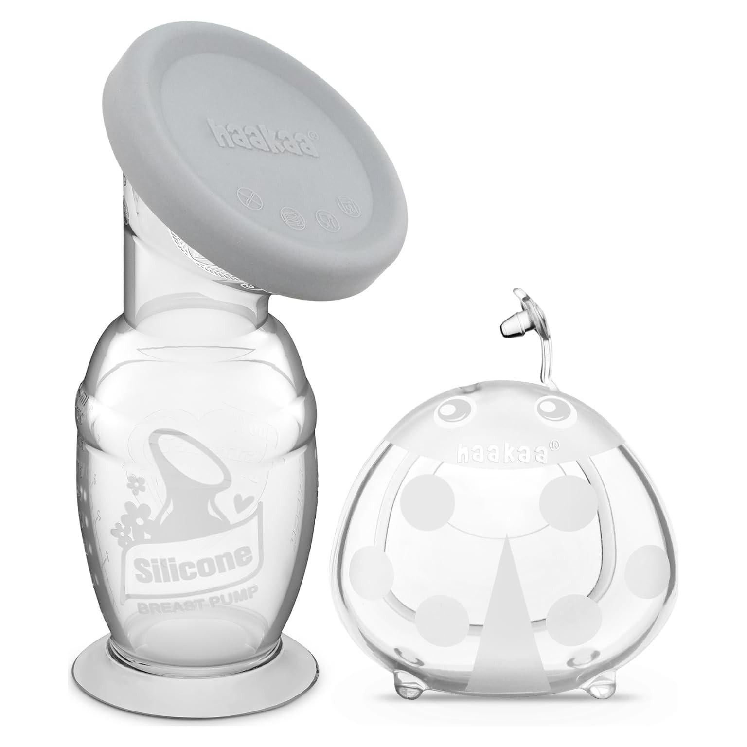 Bomba de Pecho Manual Haakaa 150ml + Colector Ladybug 75ml