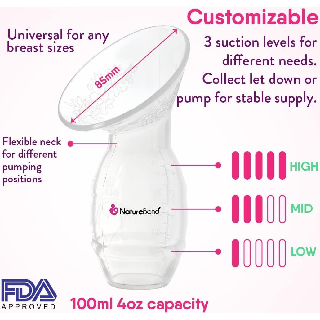 Bomba de Pecho Manual NatureBond de Silicona 100ml - Set Completo