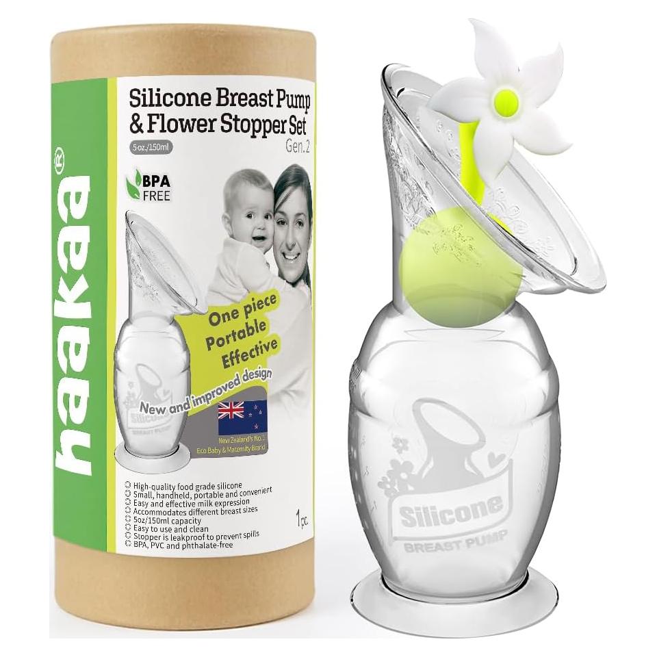 Bomba de Pecho Manual Haakaa 150ml Silicona Grado Alimenticio