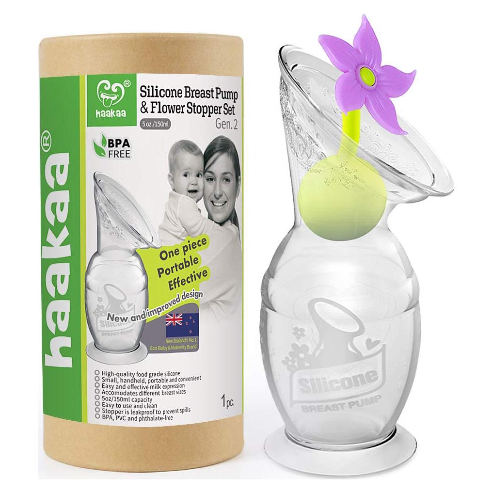 Bomba de Pecho Manual Haakaa Gen. 2 150ml Silicona Grado Alimenticio