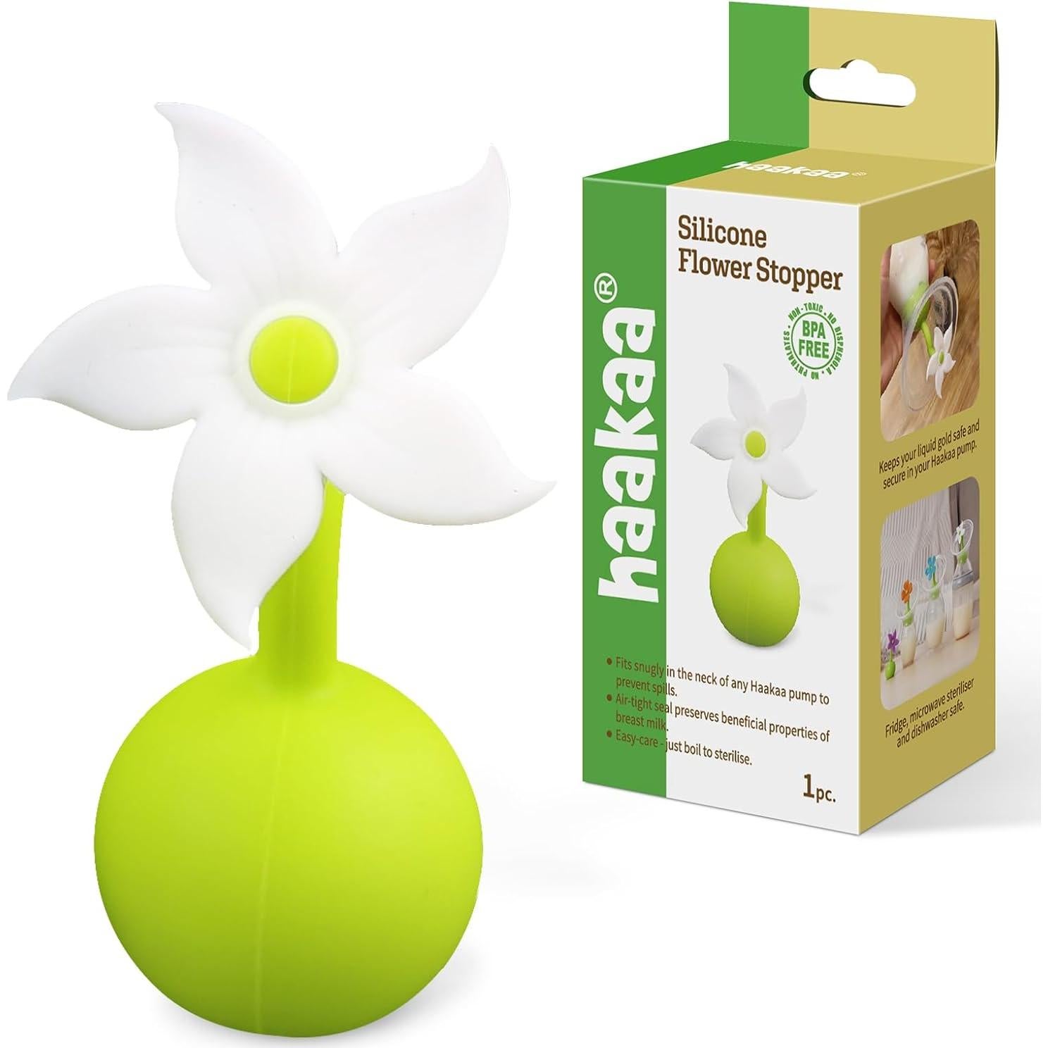 Tapón de Silicona en Forma de Flor Haakaa - Blanco