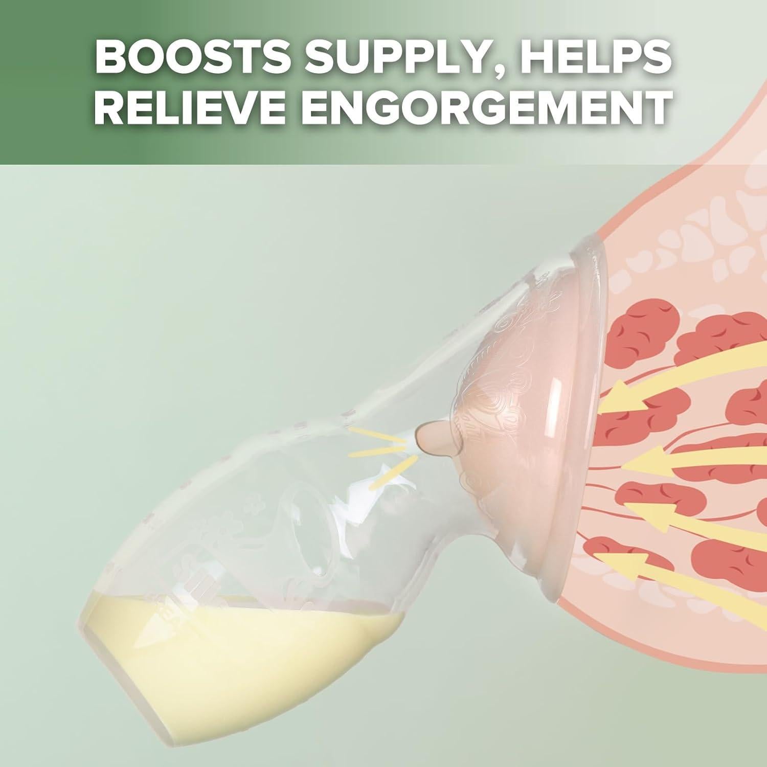 Bomba de Pecho Manual Haakaa con Tapa de Silicona 4oz Gris