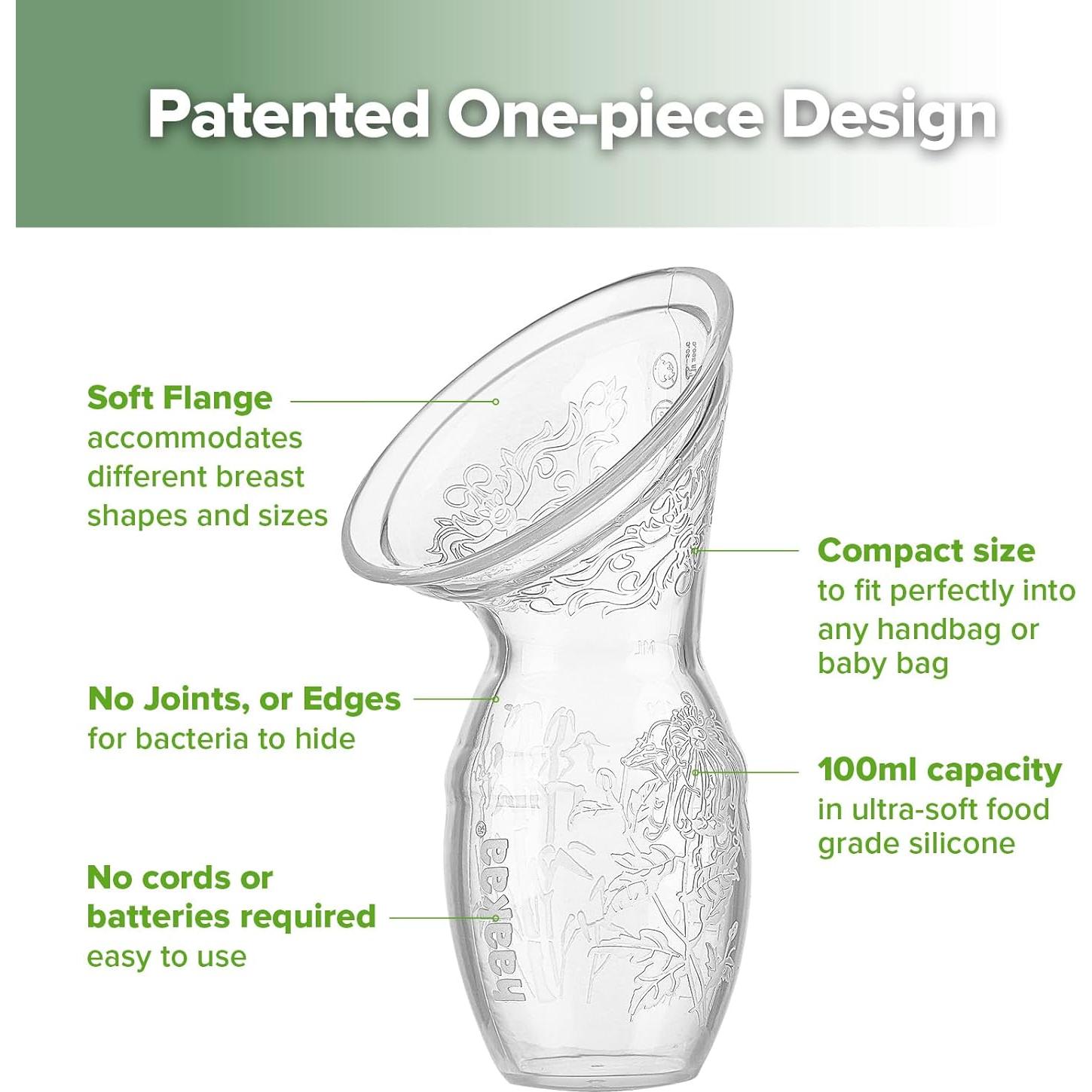 Bomba de Pecho Manual Haakaa 100 ml Silicona con Tapa