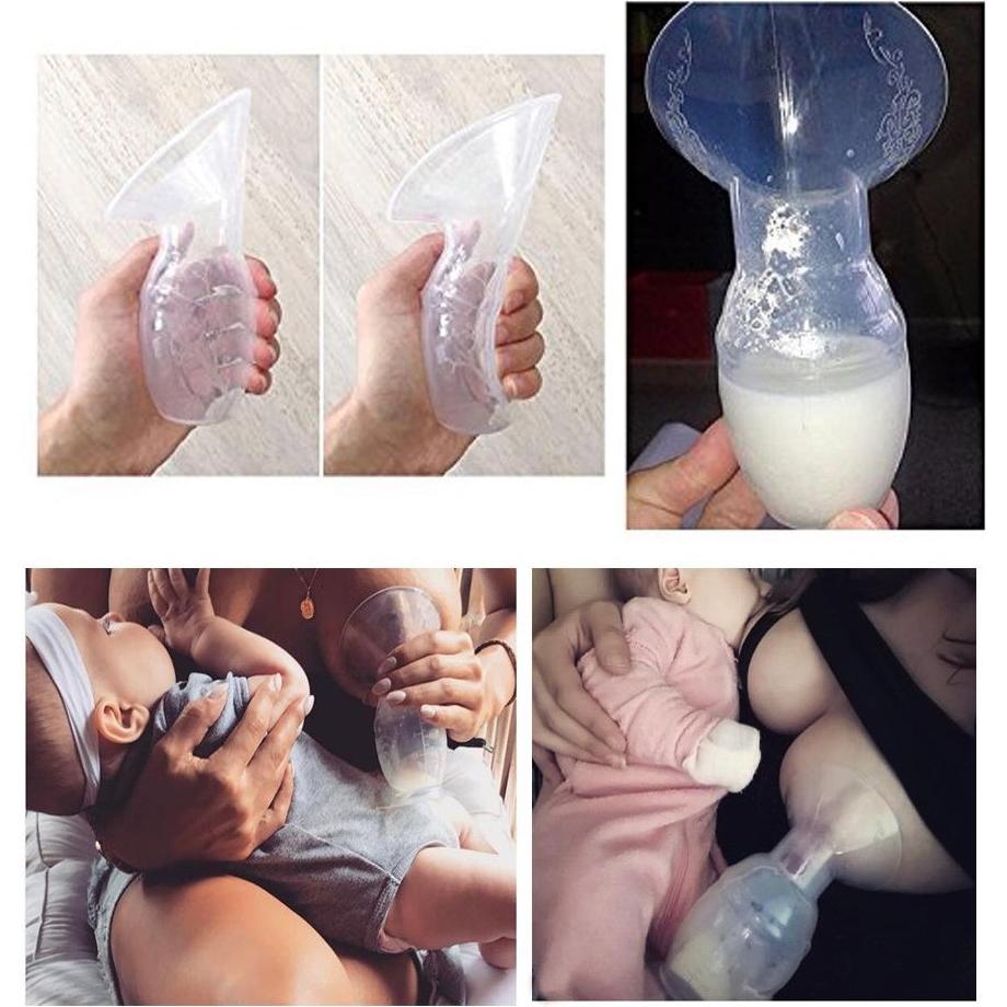 Bomba de Pecho Silicona Haakaa 100ml con Tapón Flor Grado Alimenticio