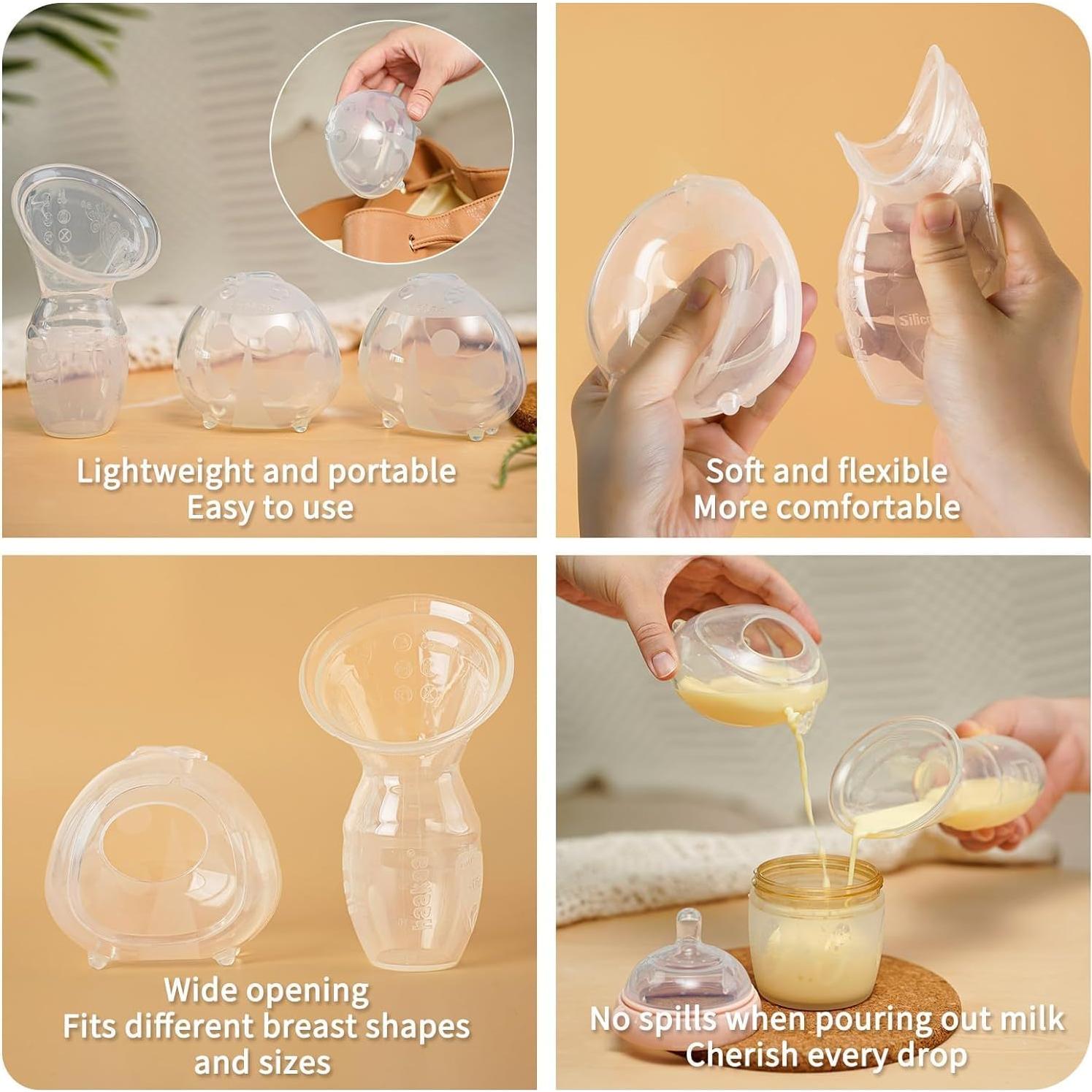 Extractor de Leche Manual Haakaa 100ml + Conchas Ladybug 75ml