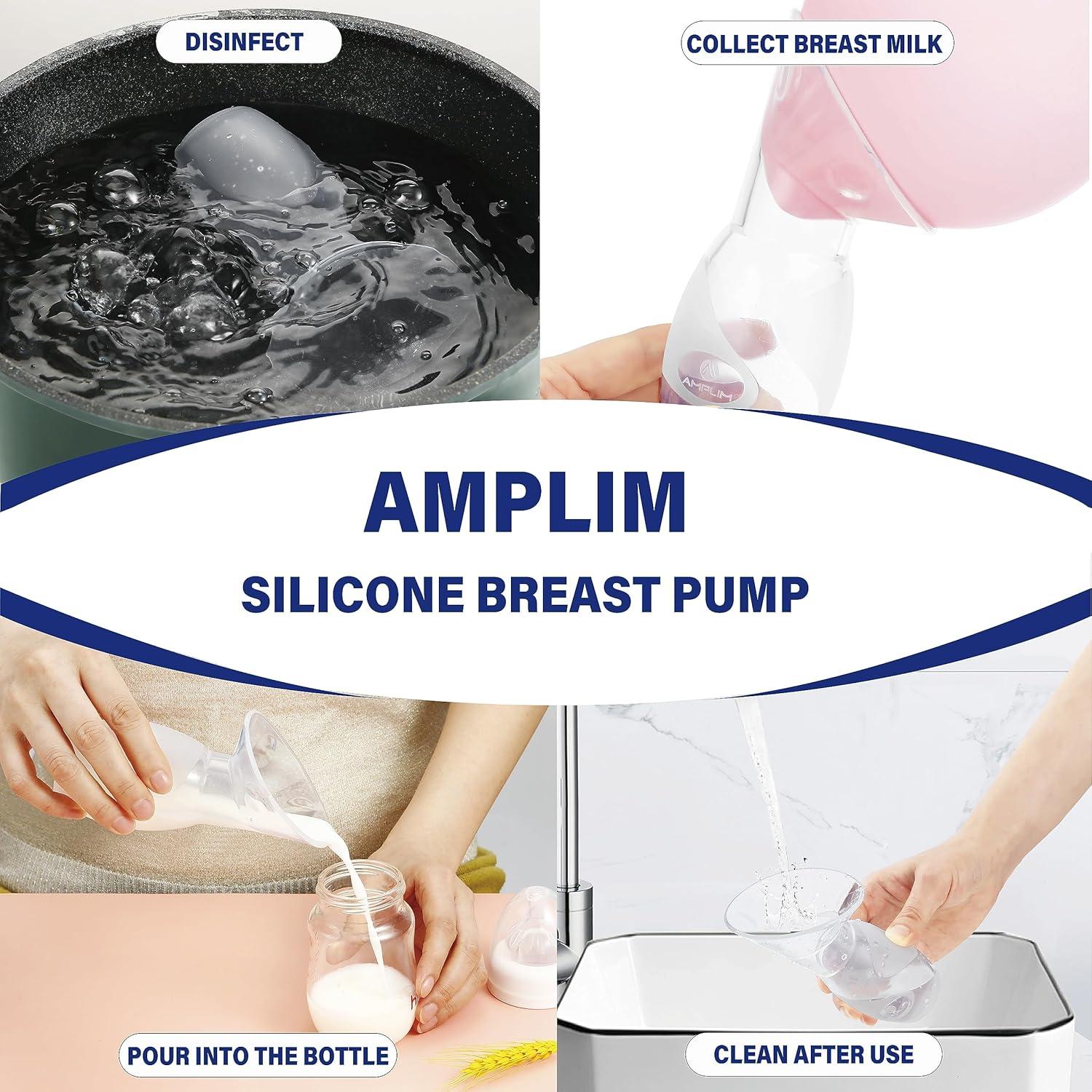 Bomba de Pecho Manual Amplim Gen 2 100ml Silicona BPA Free 2-Pack