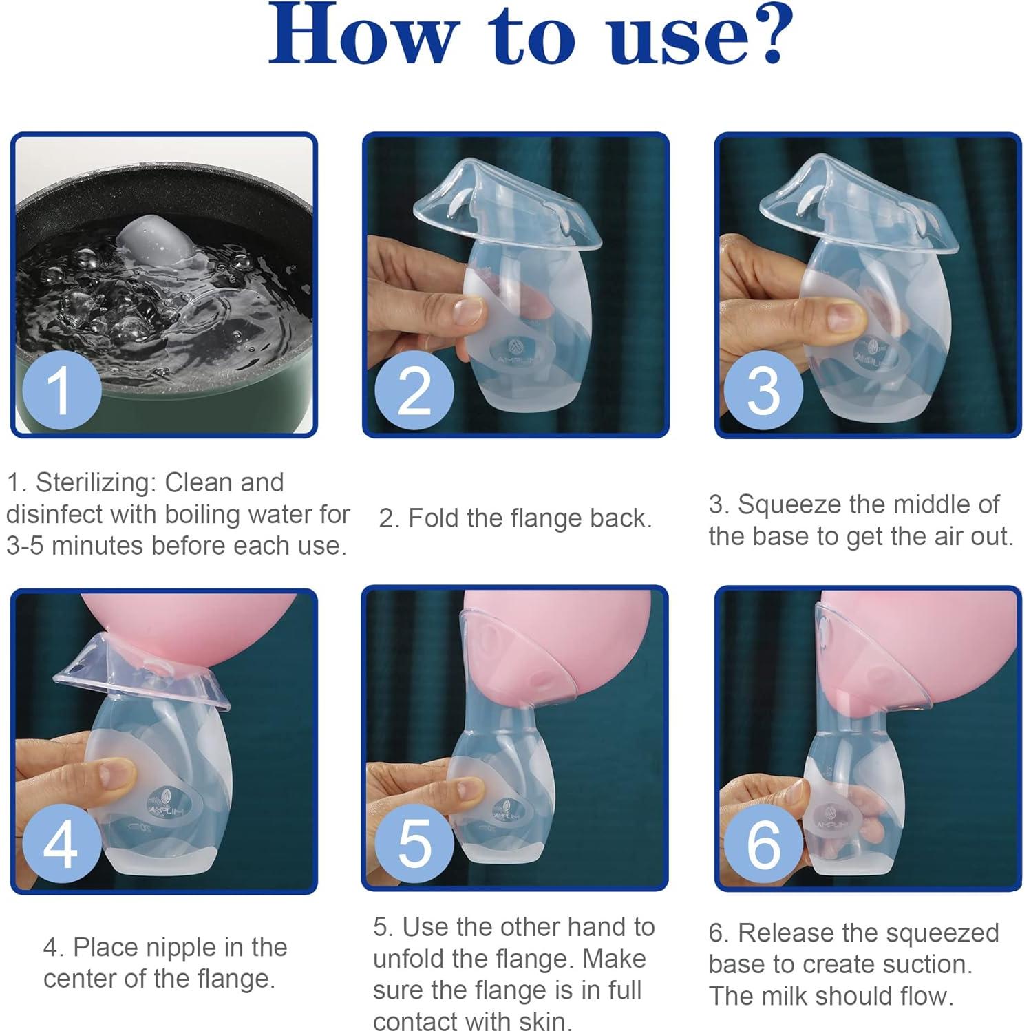 Bomba de Pecho Manual Amplim Gen 2 100ml Silicona BPA Free 2-Pack