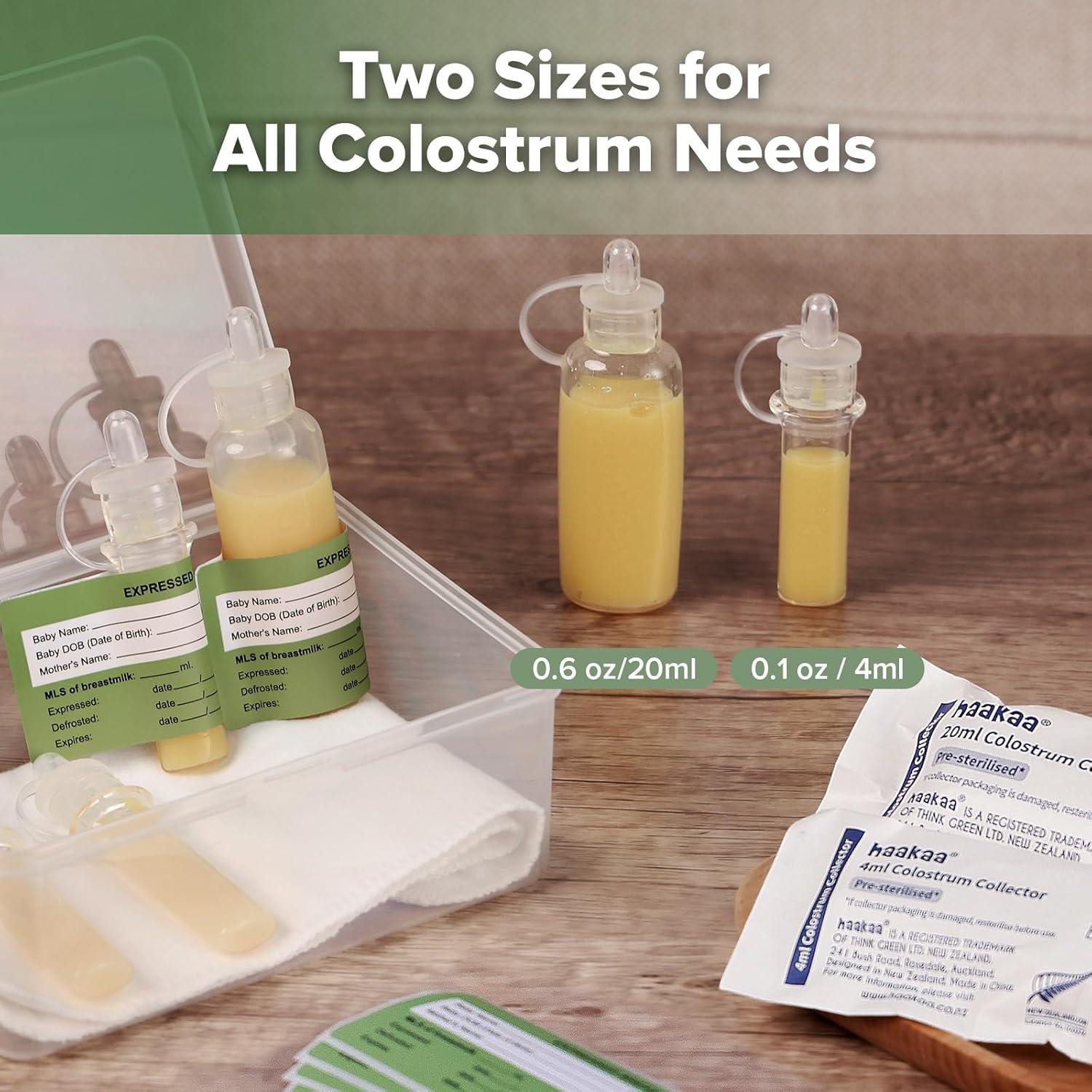 Set Recolector de Calostro Haakaa 6 Piezas Silicona BPA Free