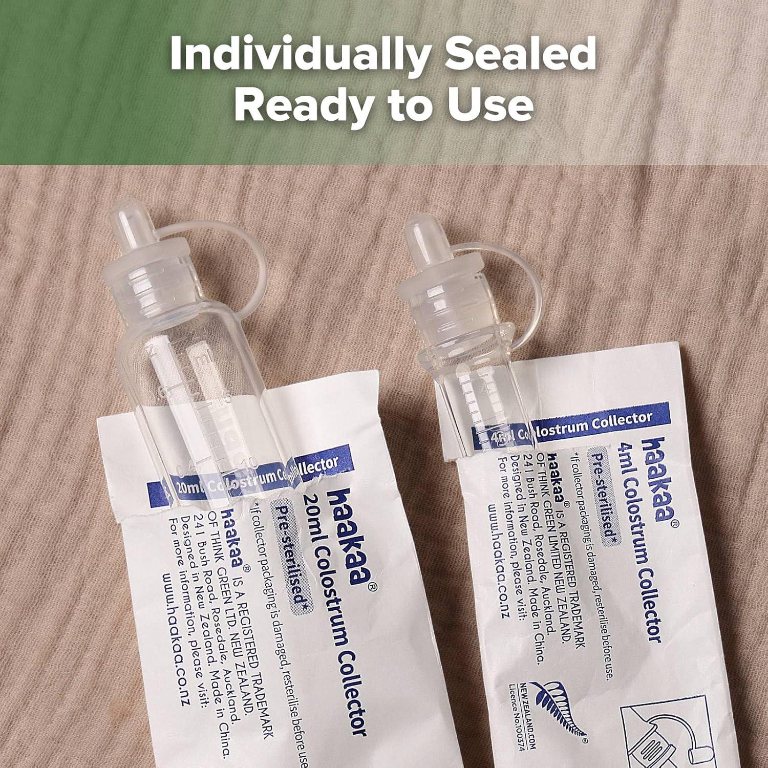 Set Recolector de Calostro Haakaa 6 Piezas Silicona BPA Free