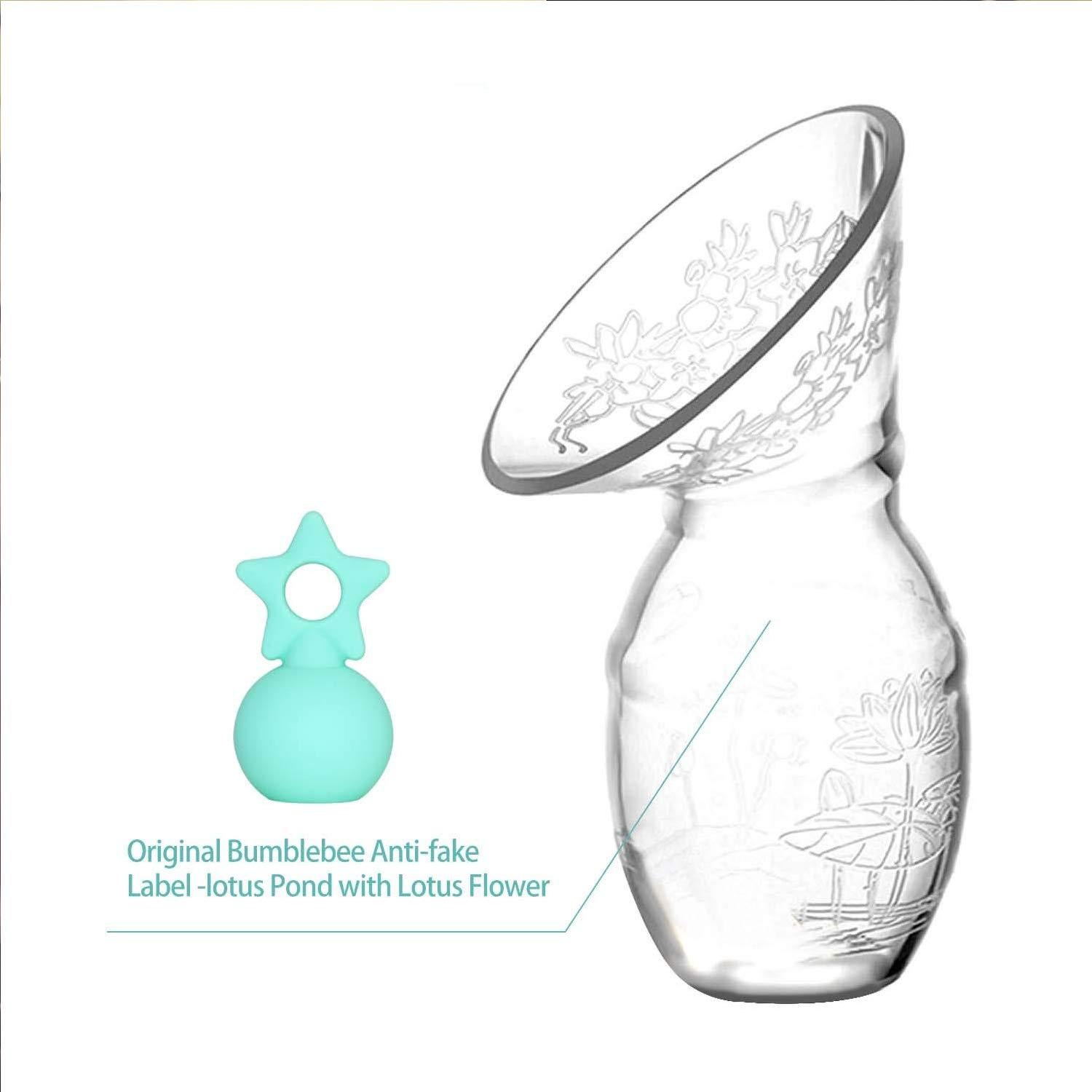 Bomba de Pecho Manual BumbleBee Silicona 118ml 2 Tapas