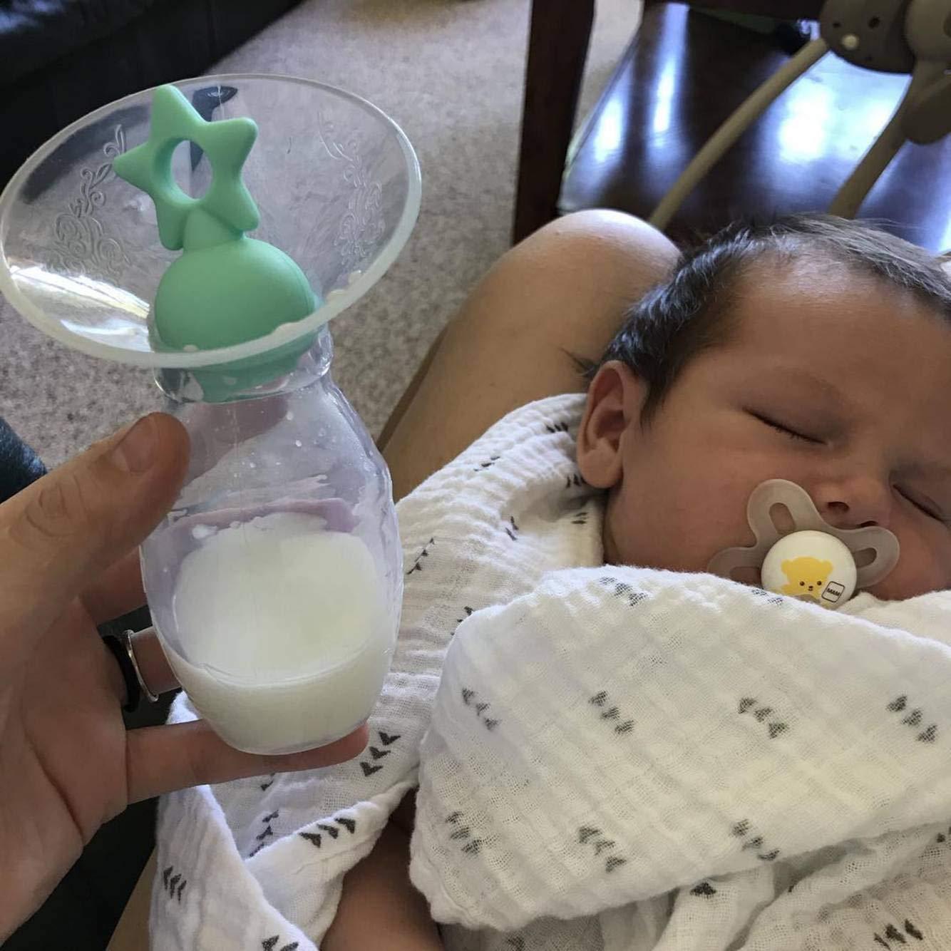 Bomba de Pecho Manual BumbleBee Silicona 118ml 2 Tapas