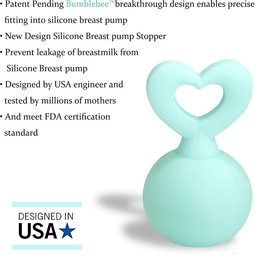 Bomba de Pecho Manual BumbleBee Silicona 118ml 2 Tapas