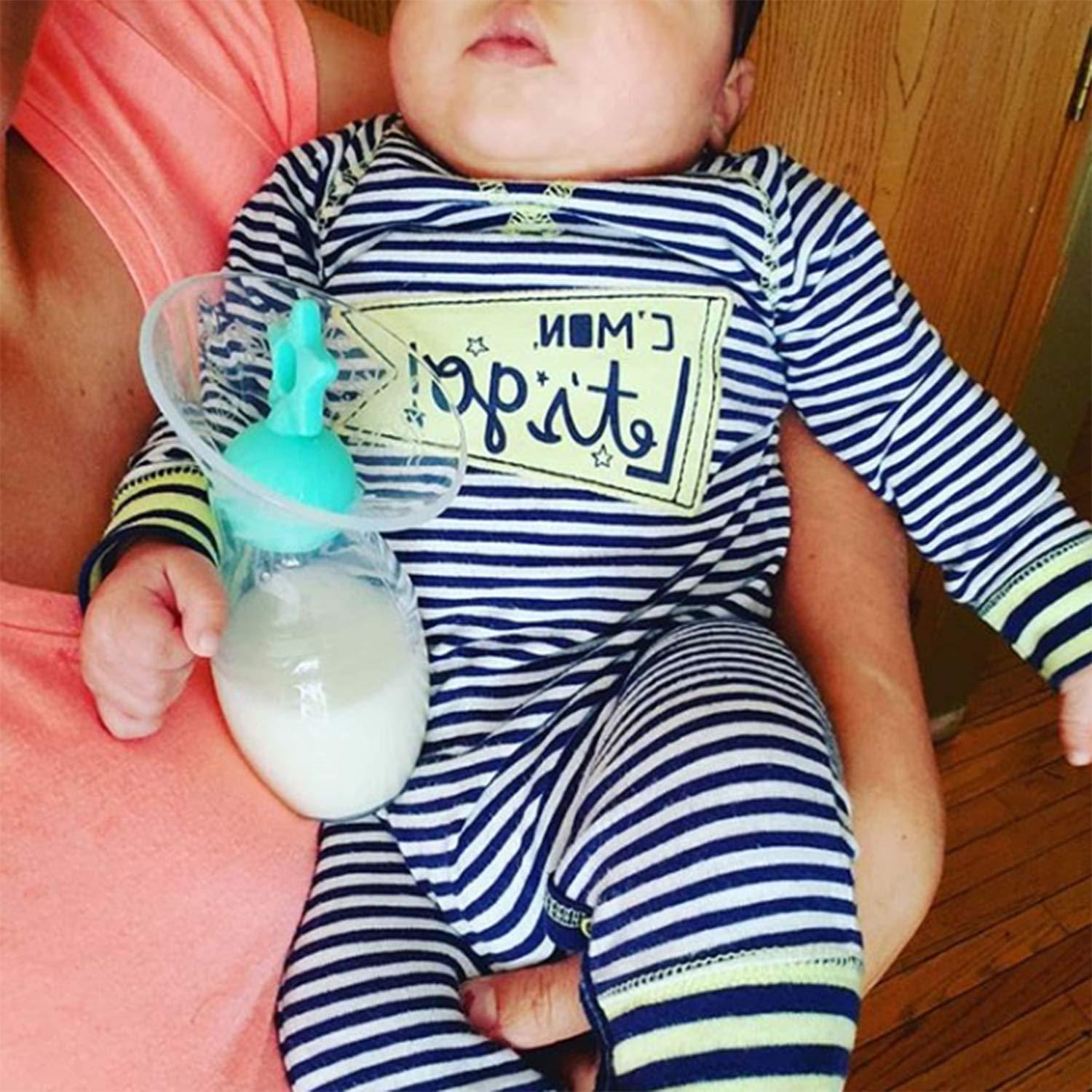 Bomba de Pecho Manual BumbleBee Silicona 118ml 2 Tapas