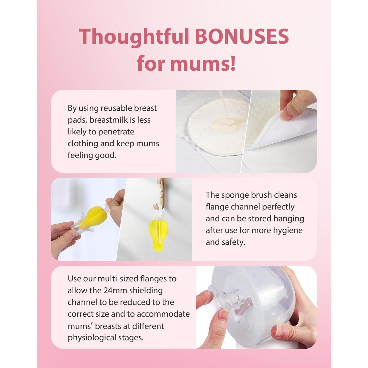 Kit de Insertos de Brida 10pcs BALIME + Almohadillas Lactancia