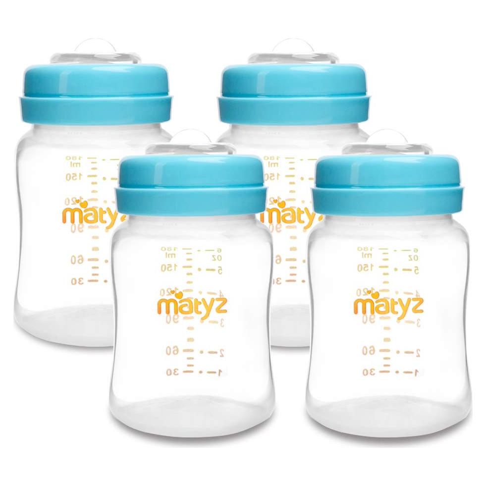Matyz 4 Botellas Almacenamiento Leche Materna 170g Boca Ancha