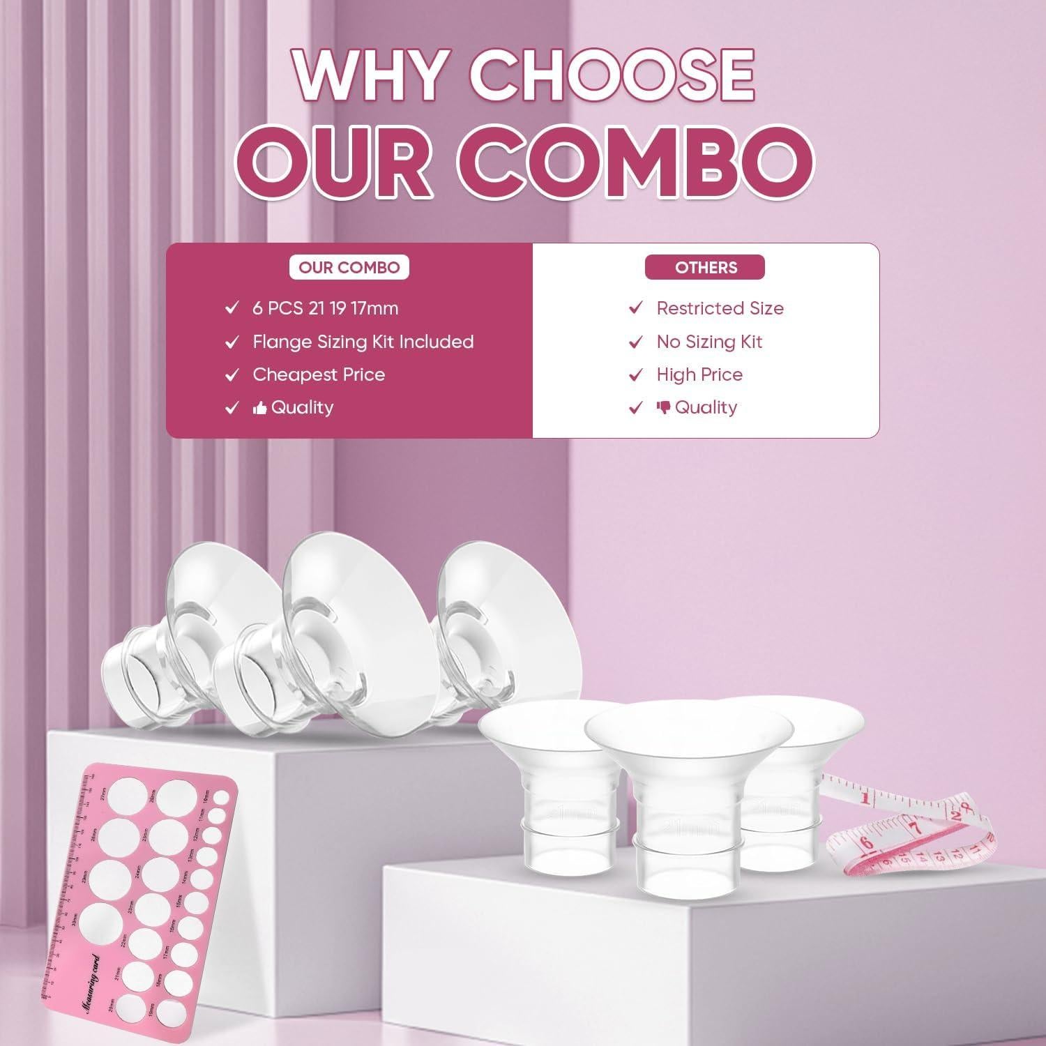 Insertos de Brida Silicona K-Replace4u TAQ 6 Piezas 17-21mm