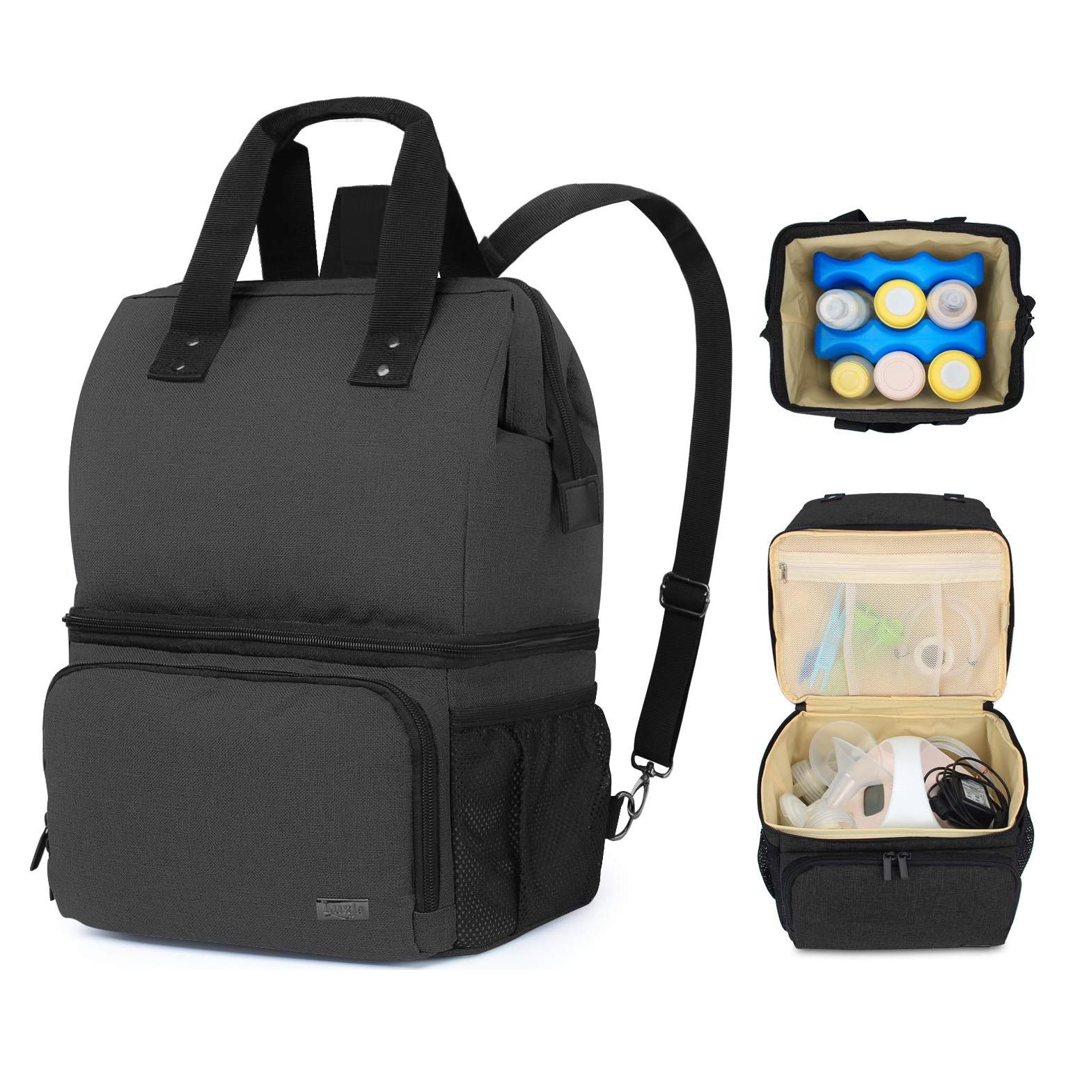 Bolsa para Extractor de Leche LUXJA Negra con Compartimentos