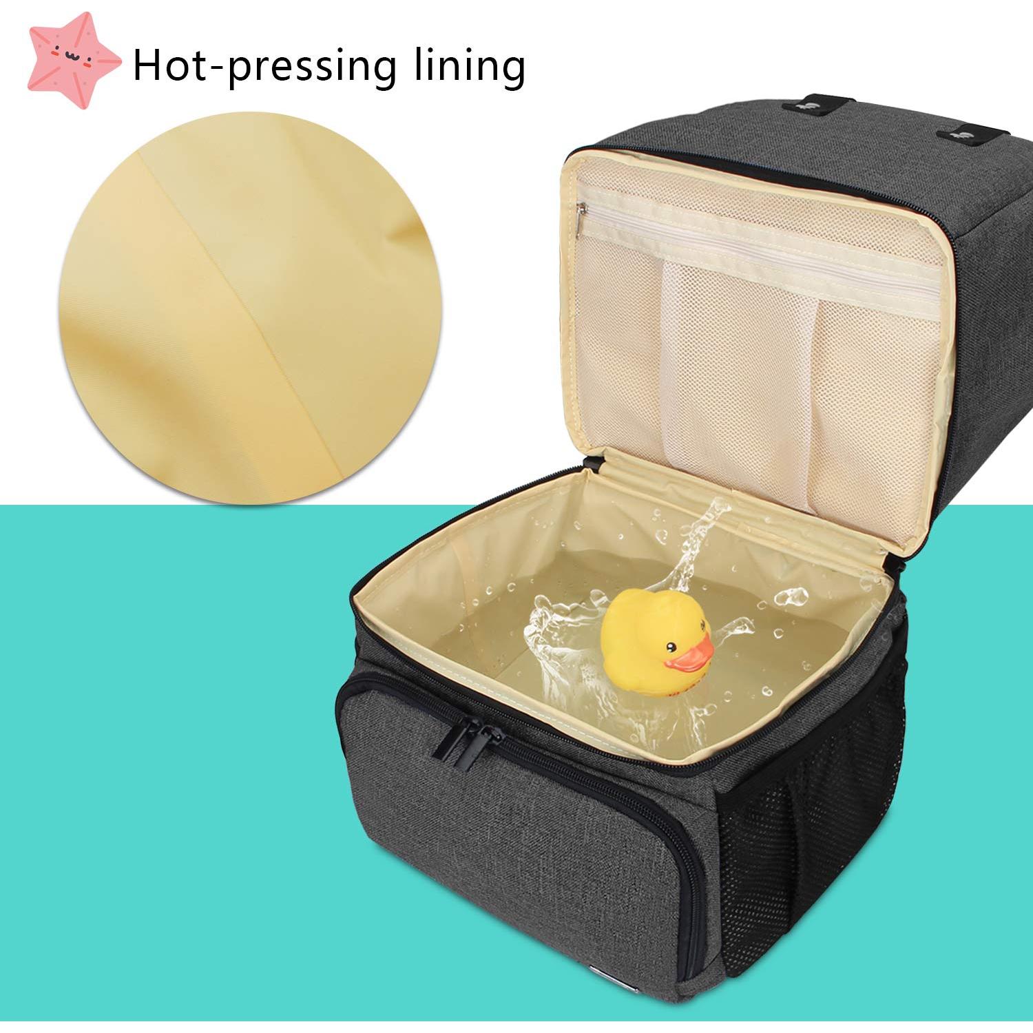 Bolsa para Extractor de Leche LUXJA Negra con Compartimentos