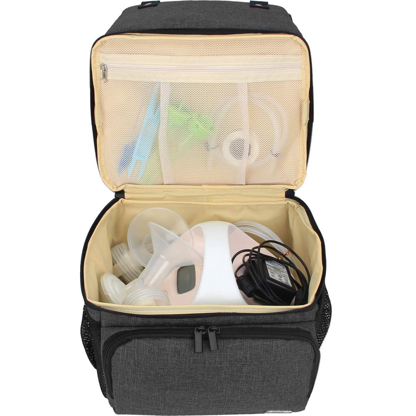 Bolsa para Extractor de Leche LUXJA Negra con Compartimentos