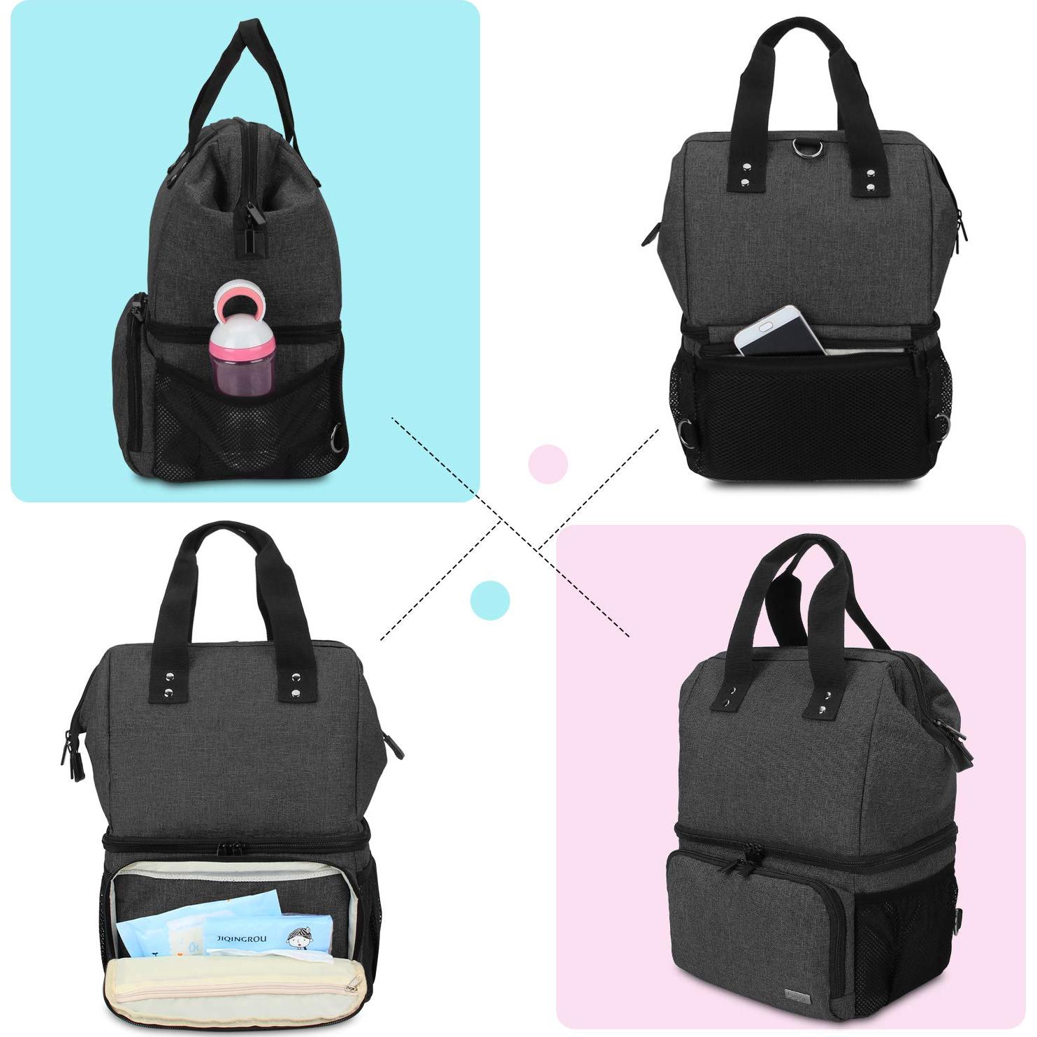 Bolsa para Extractor de Leche LUXJA Negra con Compartimentos