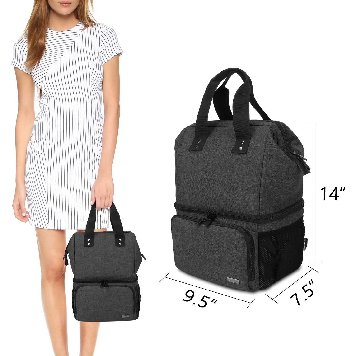 Bolsa para Extractor de Leche LUXJA Negra con Compartimentos