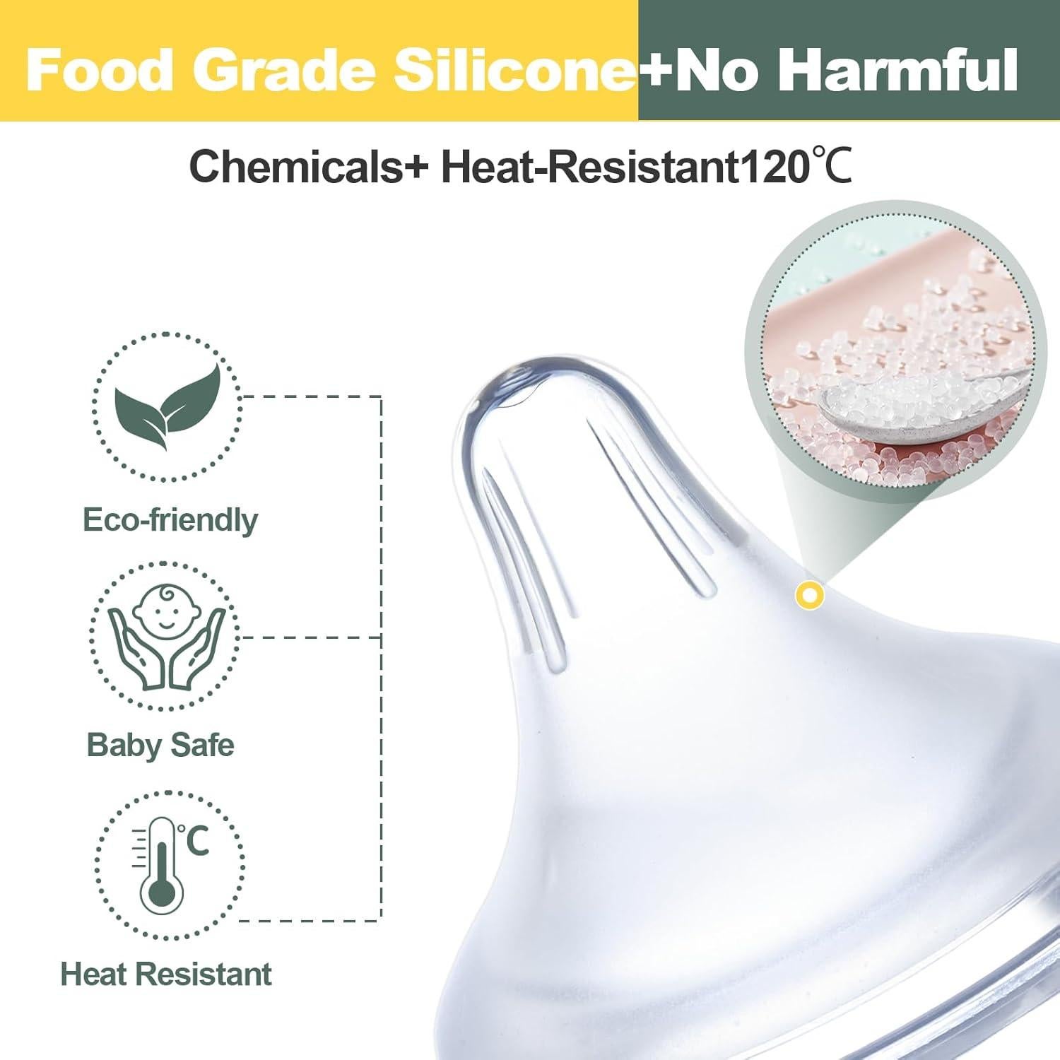 Chupetes de botella Spectra silicona suave 0-12 meses 2PCS