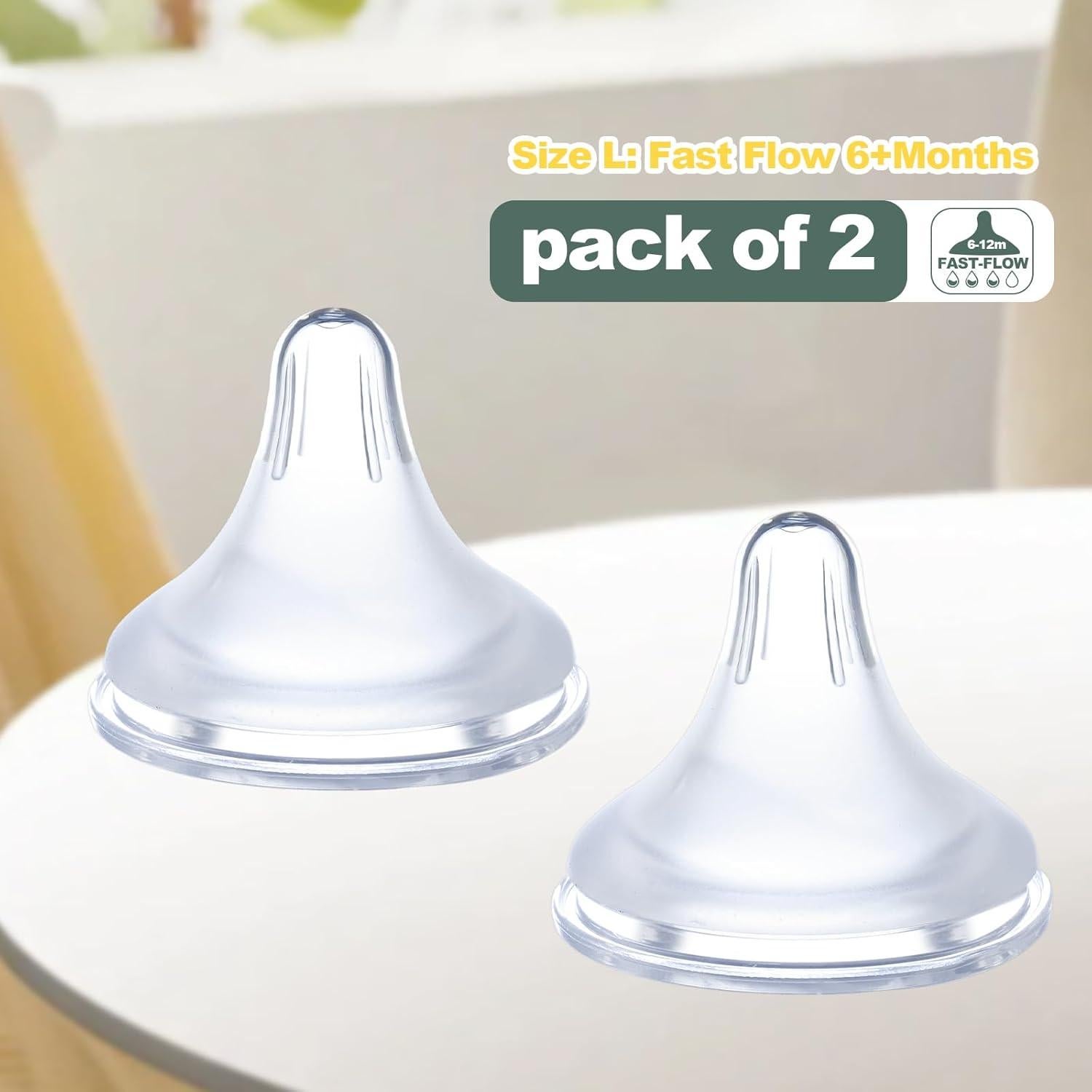 Chupetes de botella Spectra silicona suave 0-12 meses 2PCS