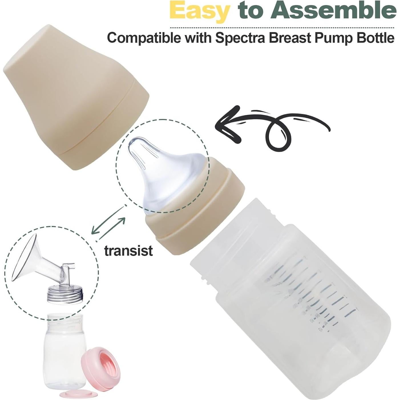 Chupetes de botella Spectra de silicona suave - 2 piezas S 0-3 meses