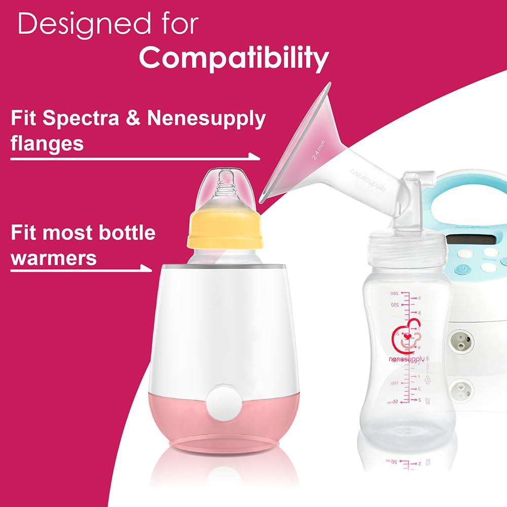Nenesupply Natural Baby Bottles Newborn Feeding Bottles Slow Flow Breastfeeding Bottle for Breastfed Babies Wide Neck 9oz Anti Colic Level 2 Nipple for 1+ Month Infant Replace Spectra Bottle Pumping