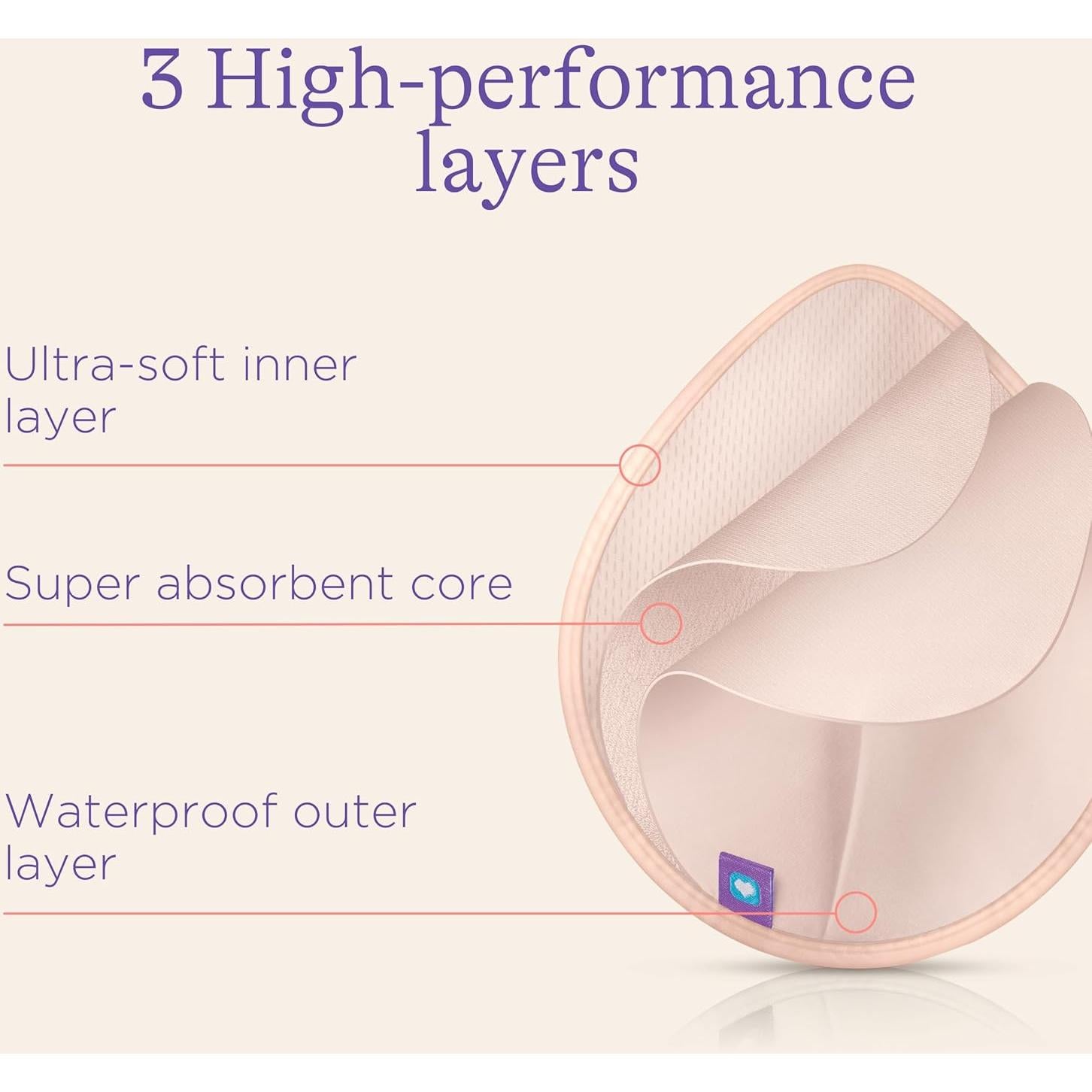 Almohadillas de Lactancia Reutilizables Lansinoh 8 Piezas Rosa y Negro