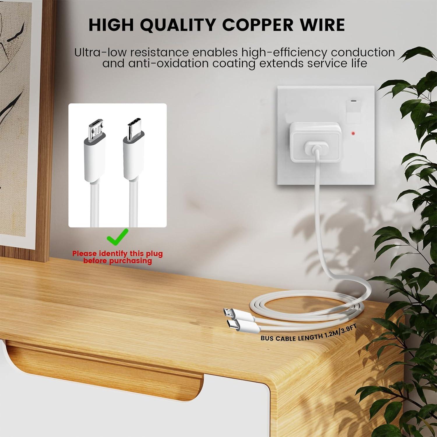 Cable de Carga USB Tipo C y Micro para Extractor de Leche Elvie