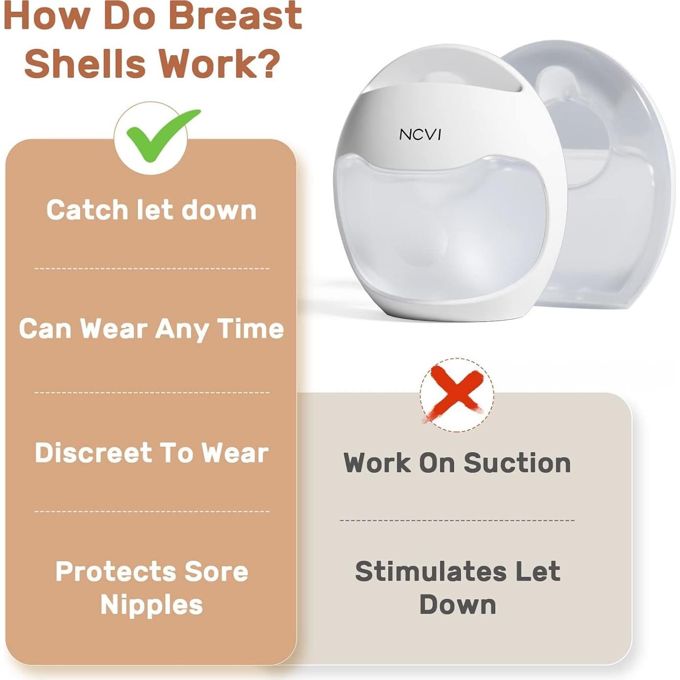 Colector de Leche Materna NCVI Silicona 70ml Reutilizable