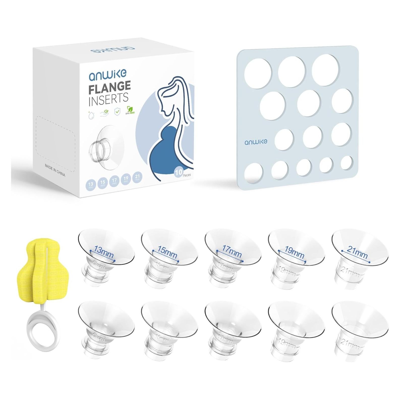 Kit de Tamaño de Brida 10PCS ANWIKE con Cepillo y Regla