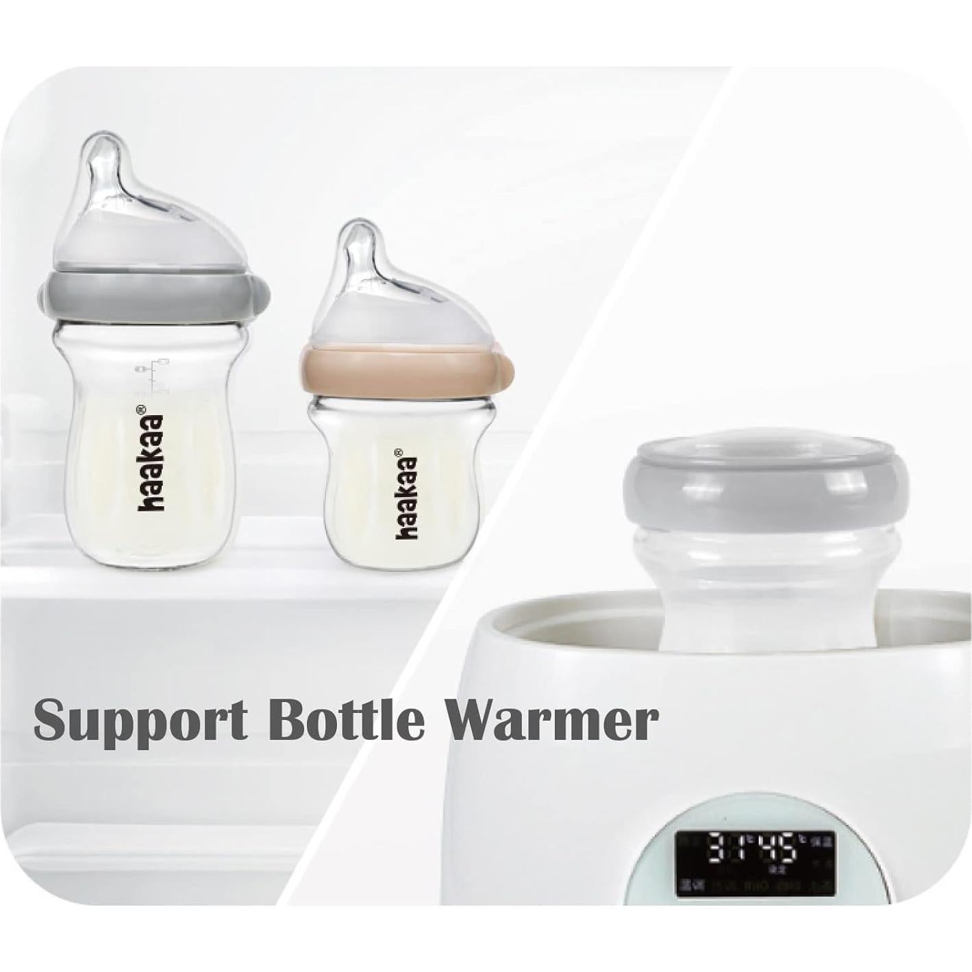 Set de Botellas de Vidrio haakaa Gen.3 118ml y 177ml Anti-Cólico