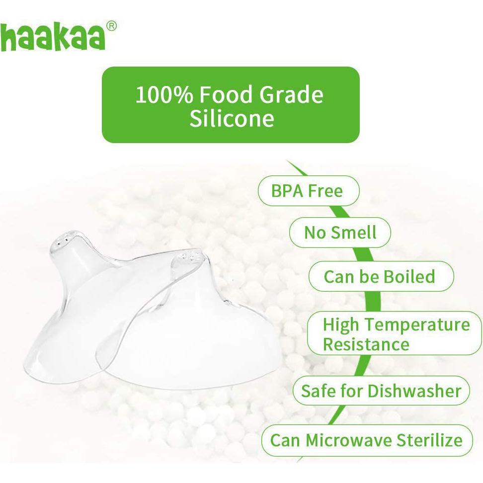Protectores de Pezón Haakaa de Silicona Ultra Delgado 18mm 2pk