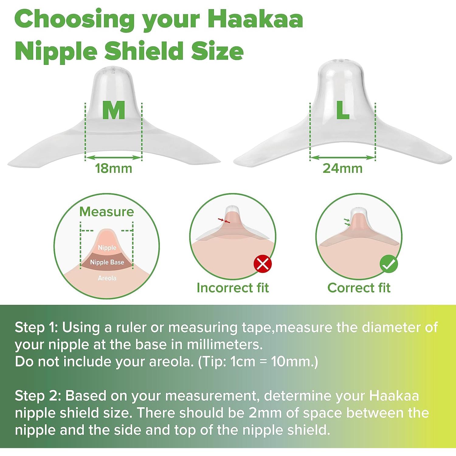 Protectores de Pezón Haakaa de Silicona Ultra Delgado 18mm 2pk