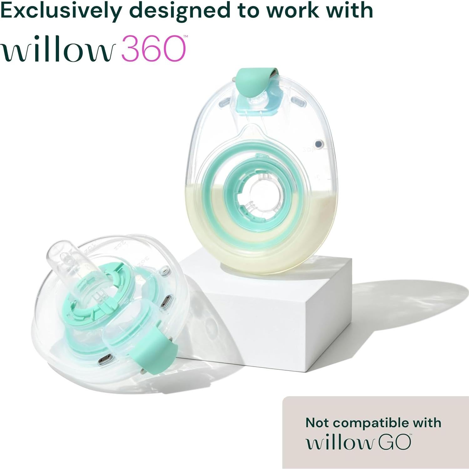 Contenedores Reutilizables de Leche Materna Willow 21mm - 4 oz - 2ct